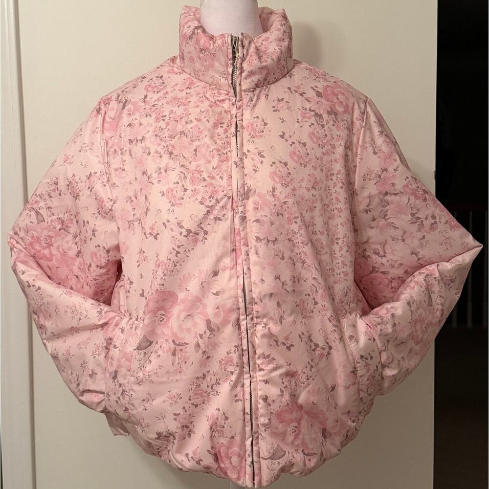 NWT Hollister Floral Puffer Jacket